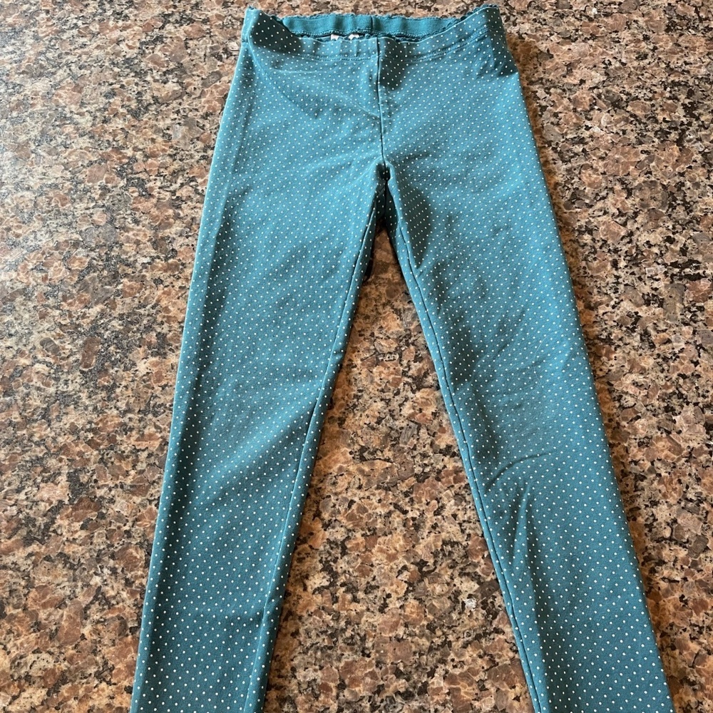 TEA COLLECTION Girls size 5 Aqua Dot Leggings